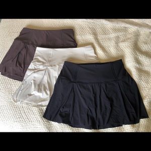 3 lululemon Lost in Pace skirts size 8